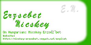 erzsebet micskey business card